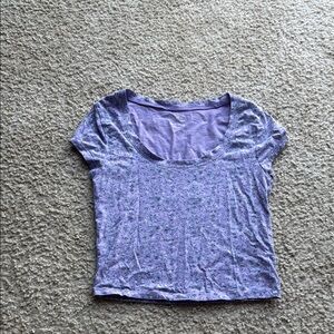 Purple Floral Crop Top